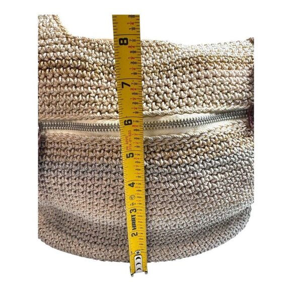 The Sak Indio Handwoven Straw Shoulder Bag Braided Leather Straps Purse Crochet - Picture 7 of 12